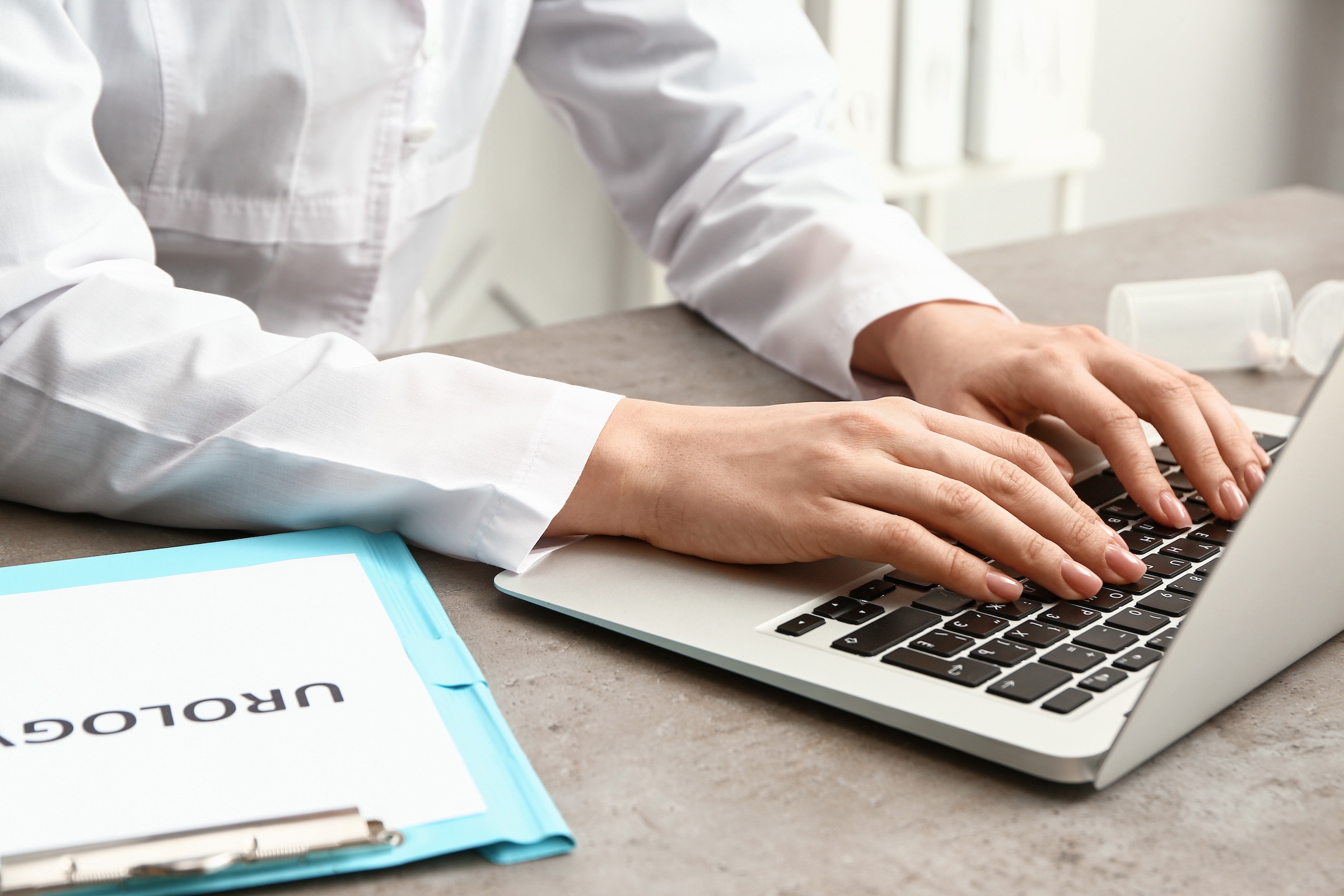 Man researching online erectile dysfunction treatment options