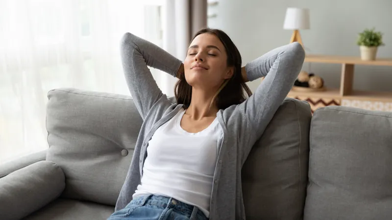 Person speaking with a provider during an online mental health screening